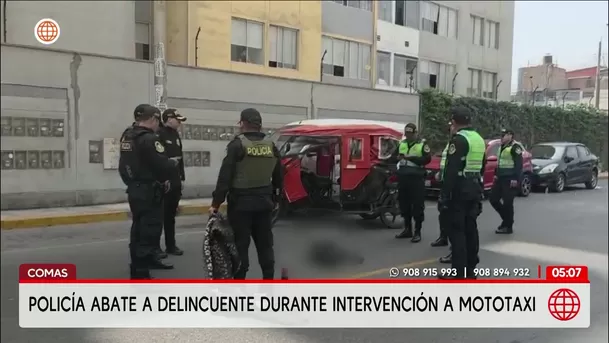 Policía abate a delincuente durante intervención en Comas. Foto: América Noticias