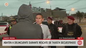 Policía abate a delincuente y rescata a taxista secuestrado en Puente Piedra. Foto y video: América Noticias