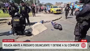 Policía abate a presunto delincuente y detiene a sospechoso en Los Olivos. Foto y video: América Noticias