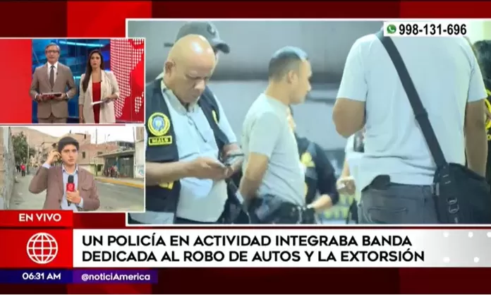 Policía en actividad integraba banda dedicada al robo de autos y extorsión
