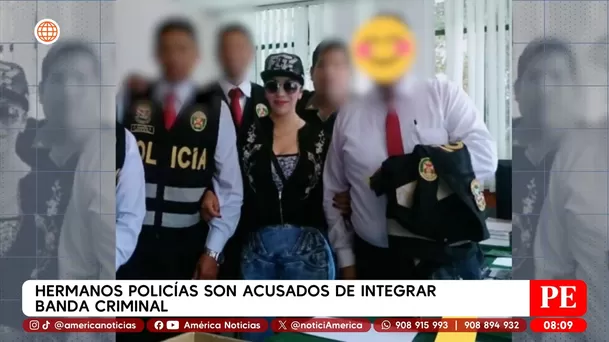 Policía es acusada de integrar banda criminal junto a su hermano. Foto: América Noticias