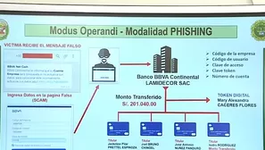 La modalidad del "pishing" pretende despojar de sus ahorros a los clientes de bancos. Foto y video: América Noticias 