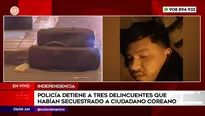 Delincuentes capturados tras secuestrar a coreano. Foto y video: América Noticias