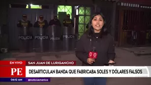 Capturan a falsificadores de dinero. América Noticias