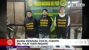 Banda estafaba con el cuento del viaje todo pagado. Foto y video: América Noticias