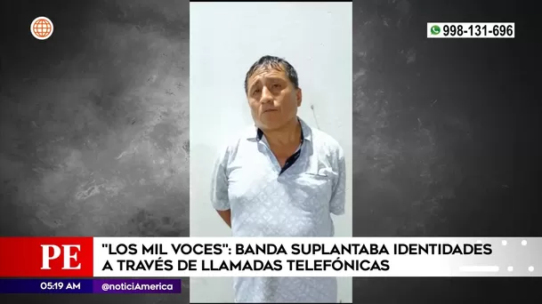 Capturan a banda que suplantaba identidades. Foto: América Noticias