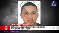 Delincuente asaltaba a clientes de bancos. Foto y video: Unidad de investigación