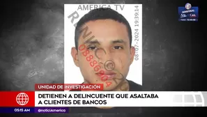 Delincuente asaltaba a clientes de bancos. Foto y video: Unidad de investigación