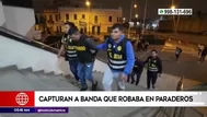 Policía capturó a delincuentes que robaban en paraderos