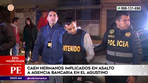 Hermanos implicados en asalto a banco en El Agustino. Foto y video: América Noticias