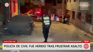 Policía de civil es herido tras asalto en Ate. Foto y video: América Noticias