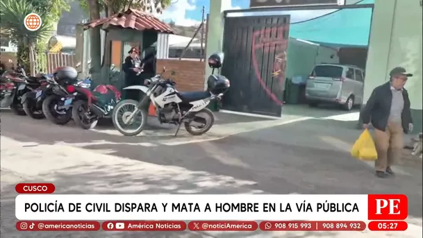 Policía de civil mata a hombre a balazos en Cusco. Foto: América Noticias Policía de civil mata a hombre a balazos en Cusco. Foto: América Noticias