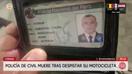 Policía de civil muere en accidente de tránsito en Comas