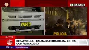 Banda robaba camiones con mercadería. Foto y video: América Noticias