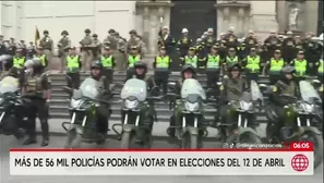 El comandante general de la Policía informó que se coordina con la ONPE para garantizar seguridad en locales de votación y el derecho al sufragio del personal policial. / Video: América Noticias