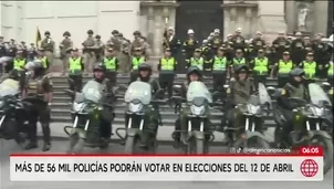 El comandante general de la Policía informó que se coordina con la ONPE para garantizar seguridad en locales de votación y el derecho al sufragio del personal policial. / Video: América Noticias