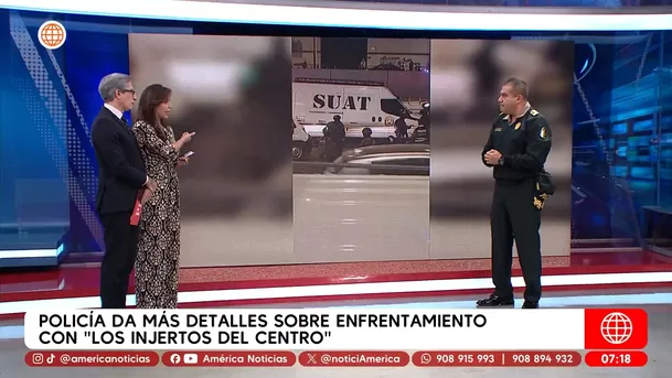 Policía da más detalles sobre enfrentamiento con Los injertos del centro. Foto: América Noticias Policía da más detalles sobre enfrentamiento con Los injertos del centro. Foto: América Noticias