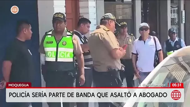 Policía es detenido tras asalto a un abogado en Moquegua. Foto: América Noticias
