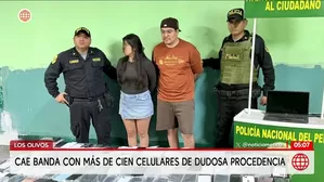 Policía detiene a banda con celulares robados en Los Olivos. Foto y video: América Noticias