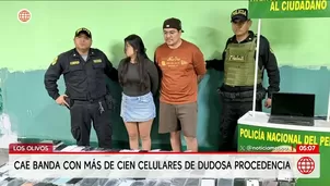 Policía detiene a banda con celulares robados en Los Olivos. Foto y video: América Noticias