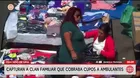Policía detiene a clan familiar por extorsión en Cercado de Lima