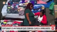 Policía detiene a clan familiar por extorsión en Cercado de Lima