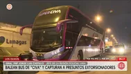 Policía detiene a dos presuntos extorsionadores de bus de CIVA