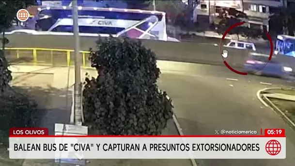 Policía detiene a dos presuntos extorsionadores de bus de CIVA en Los Olivos. Foto: América Noticias Policía detiene a dos presuntos extorsionadores de bus de CIVA en Los Olivos. Foto: América Noticias