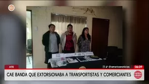 Policía detiene a Los Injertos Forajas por extorsión en Ate/ Video y Foto: América Noticias