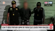 Policía detiene a menor con arma de fuego en San Miguel
