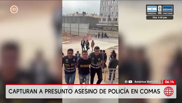 Policía detiene a presunto asesino de suboficial en Comas. Foto: América Noticias