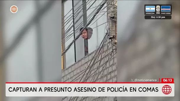 Policía detiene a presunto asesino de suboficial en Comas. Foto: América Noticias