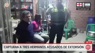 Policía detiene a tres hermanos extranjeros por extorsión en Pucusana