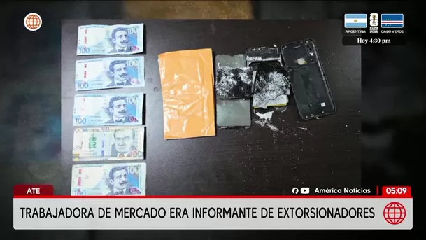 Policía detiene a tres personas por extorsión en mercado de Ate. Foto: América Noticias