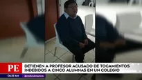 El profesor fue detenido tras la denuncia de cinco alumnas. Foto y video: América Noticias 