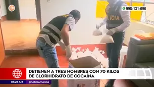 Detienen a hombres con 70 kilos de droga. Foto y video: Unidad de investigación