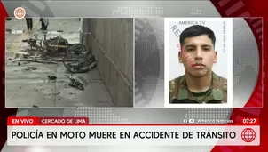 Policía de la Dinoes muere en accidente en Alfonso Ugarte. Foto y video: AN 