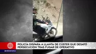 Policía disparó a llanta de cúster que escapó de operativo