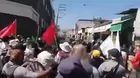 Policía dispersó con gases lacrimógenos a manifestantes en el centro histórico de Arequipa