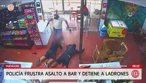 Policía frustra asalto a mano armada en bar de Pucallpa. Foto y video: América Noticias