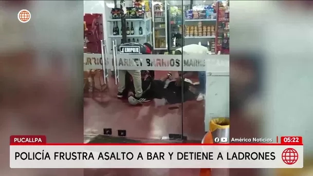 Policía frustra asalto a mano armada en bar de Pucallpa. Foto: América Noticias