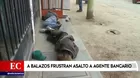 Policía frustra a balazos un asalto a agente bancario