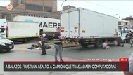 Policía frustra robo de camión con US$ 250 mil en computadoras