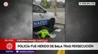 Policía fue herido de bala tras persecución en San Borja