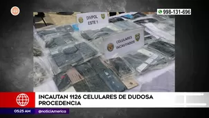 Incautan celulares de dudosa procedencia. Foto y video: América Noticias