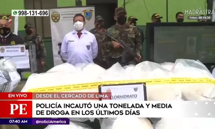 Policía incautó una tonelada y media de droga en los últimos días