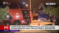 Intervienen bus interprovincial. América Noticias