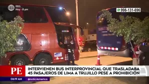 Intervienen bus interprovincial. América Noticias