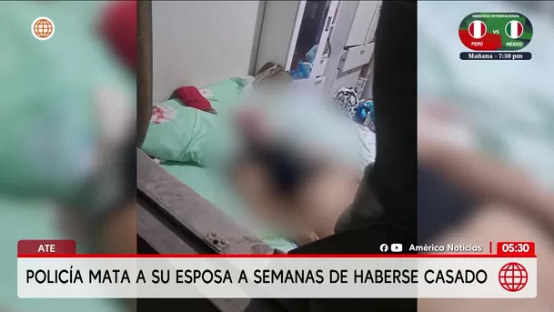 Policía mata a su esposa a semanas de haberse casado en Ate. Foto: América Noticias Policía mata a su esposa a semanas de haberse casado en Ate. Foto: América Noticias