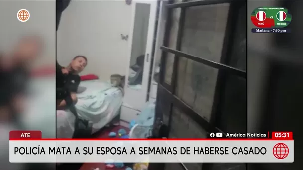 Policía mata a su esposa a semanas de haberse casado en Ate. Foto: América Noticias Policía mata a su esposa a semanas de haberse casado en Ate. Foto: América Noticias